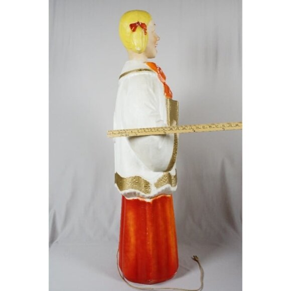 Vintage Empire Poloron Blow Mold Choir Singer Girl - Lights Up! - 4 Feet/ 48" - Picture 6 of 12